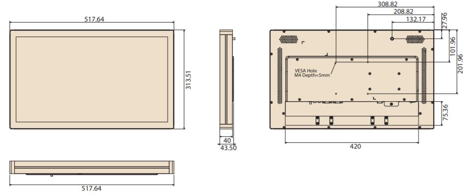 Компьютер панельный UTC-520FR-ATB0E 