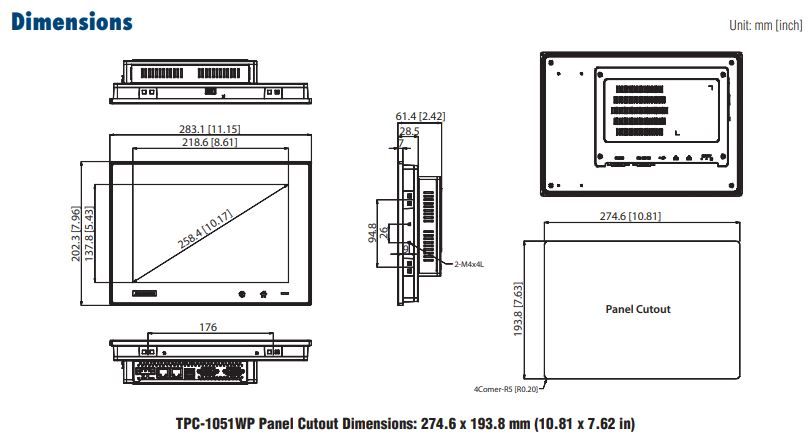 Компьютер панельный TPC-1051WP-E3AE 