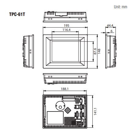 Компьютер панельный TPC-61T-E3AE 