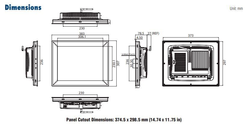 Компьютер панельный TPC-1582H-433BE 