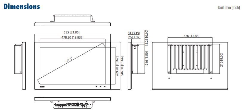 Компьютер панельный IPPC-5211WS-J3AE 