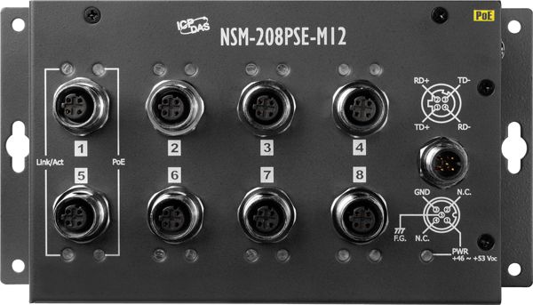 Коммутатор NSM-208PSE-M12 