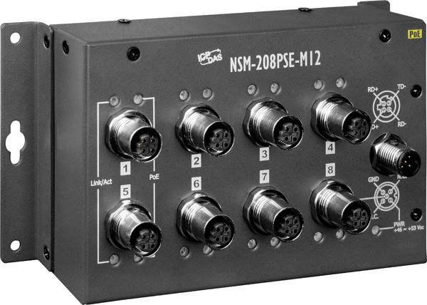 Коммутатор NSM-208PSE-M12 