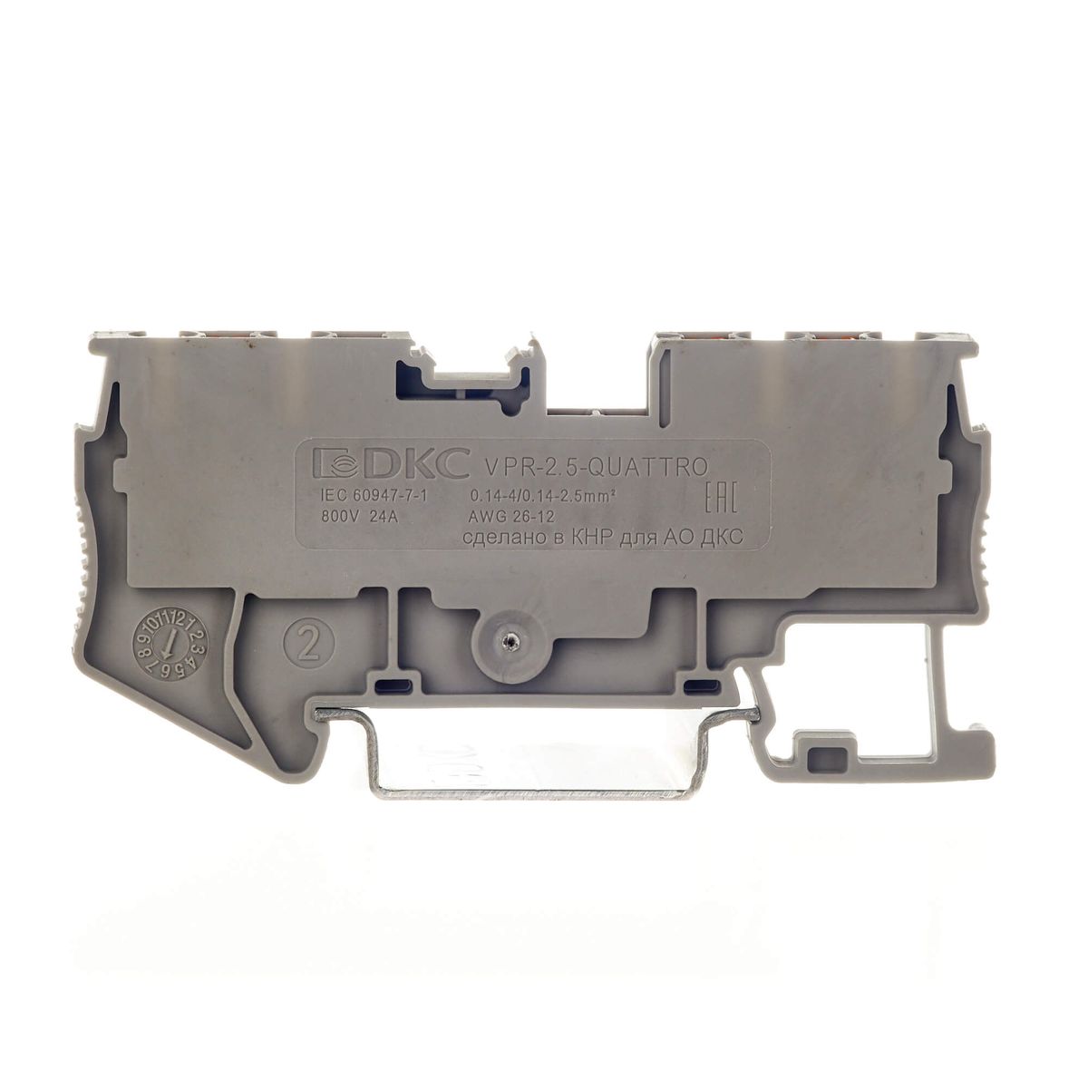 Клемма проходная  VPR-2.5-QUATTRO-GY