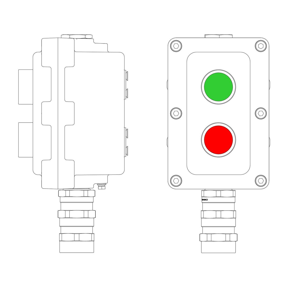 Пост управления LCSD-02-B-MC-P1G(11)x1-P1R(11)x1-PCMB-KA3MHK LCSD21000056