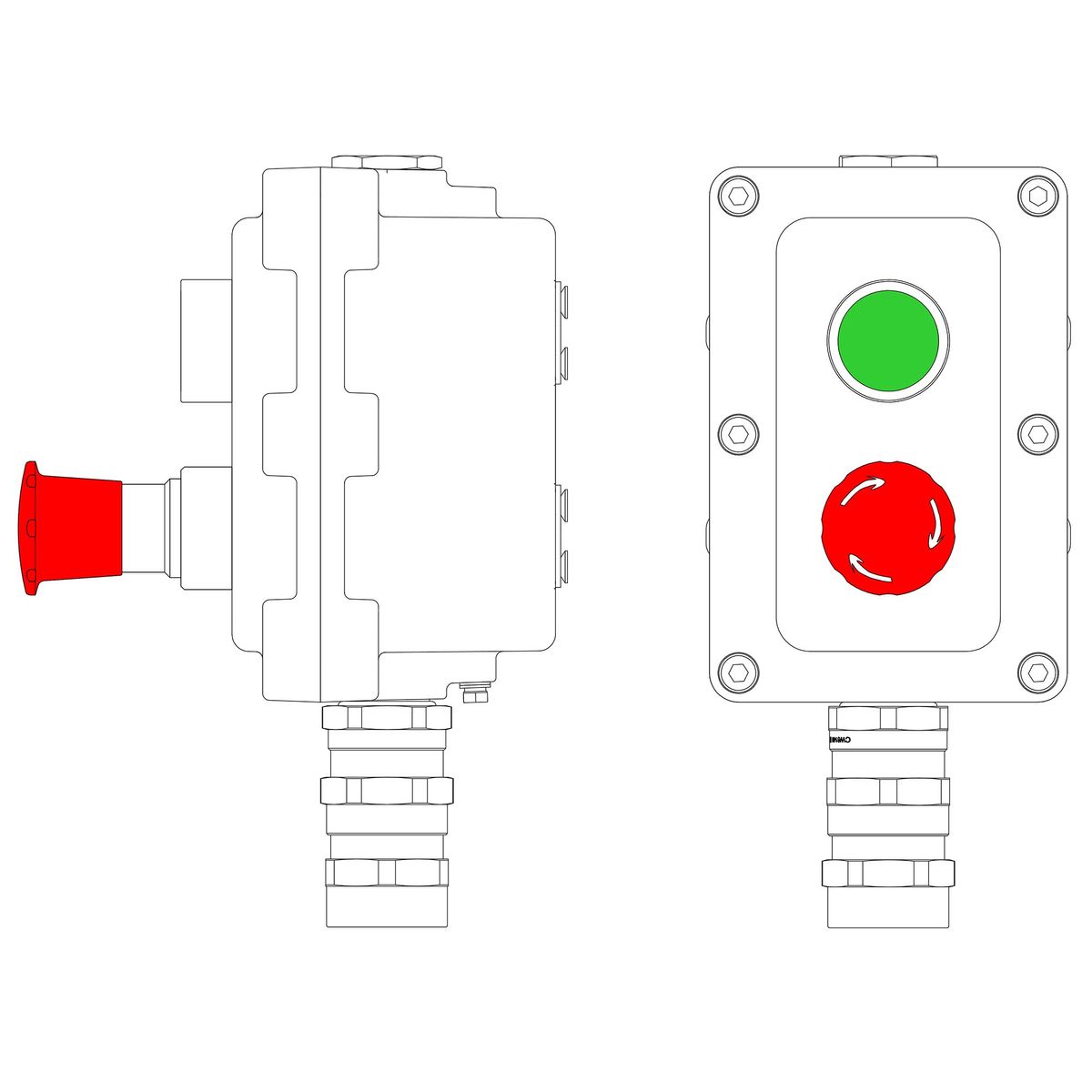 Пост управления LCSD-02-B-MB-P1G(11)x1-P6R(11)x1-PBMB-KA2MHK LCSD21000057