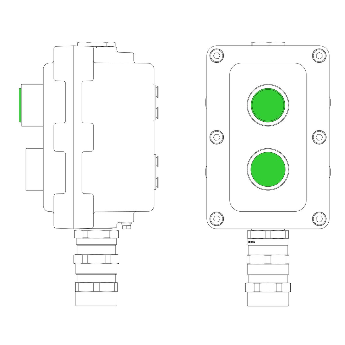 Пост управления LCSD-02-B-MC-L1G(220)x1-P1G(11)x1-PCMB-KA3MHK LCSD21000064