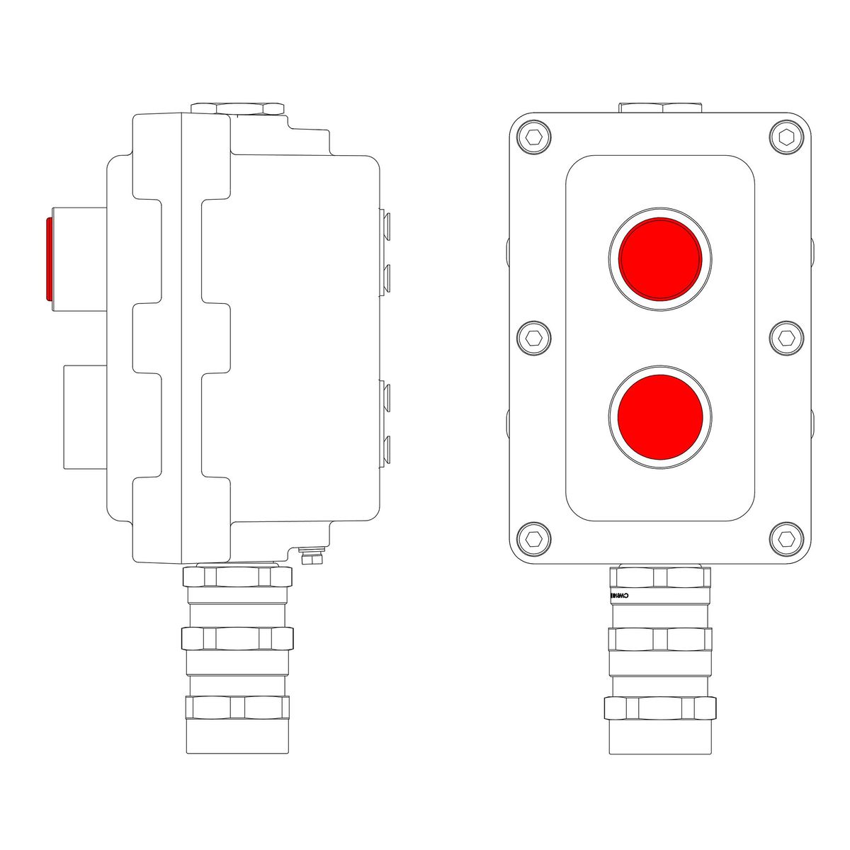 Пост управления LCSD-02-B-MC-L1R(220)x1-P1R(11)x1-PCMB-KA3MHK LCSD21000066