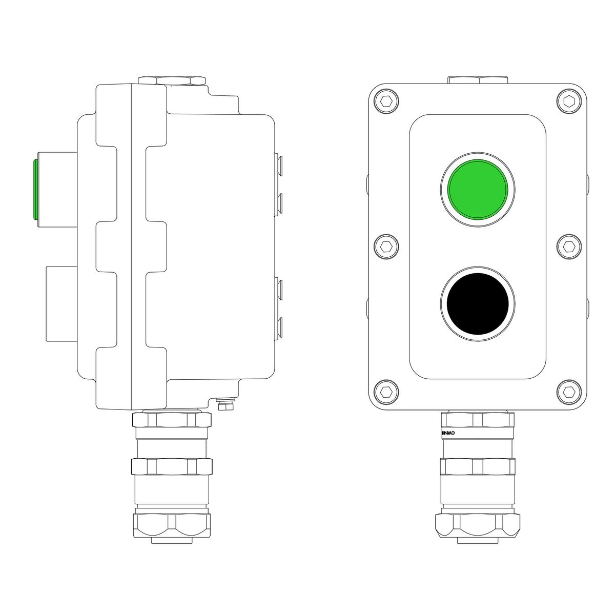 Пост управления LCSD-02-B-MC-L1G(220)x1-P1B(11)x1-PCMB-KAEPM3MHK-20 LCSD21000086