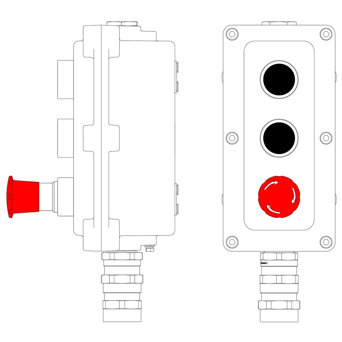 Пост управления LCSD-03-B-MB-P1B(11)x1-P1B(11)x1-P6R(11)x1-PBMB-KA2MHK LCSD21000111