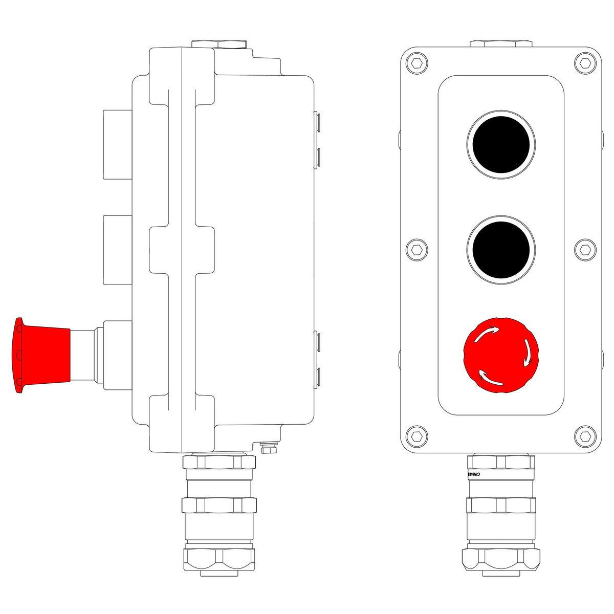 Пост управления LCSD-03-B-MB-P1B(11)x1-P1B(11)x1-P6R(11)x1-PBMB-KAEPM2MHK-20 LCSD21000135