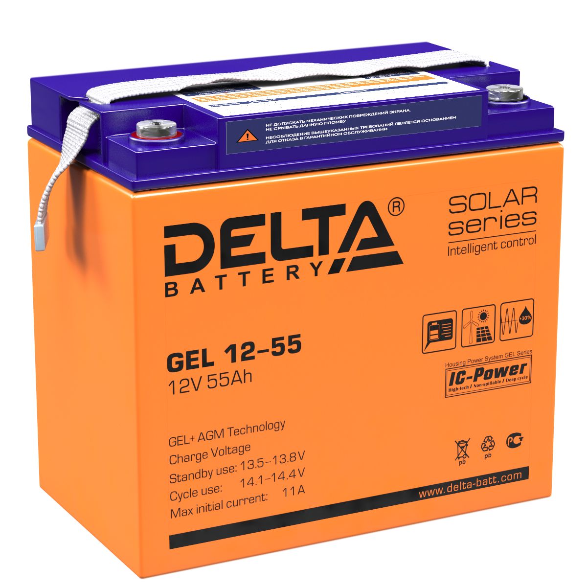 Батарея аккумуляторная GEL 12-55 4614010140013