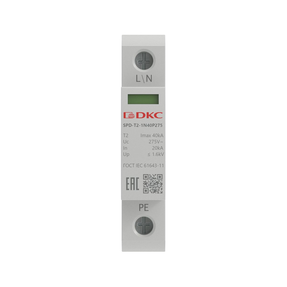 Устройство защиты УЗИП  SPD-T2-1N40P275