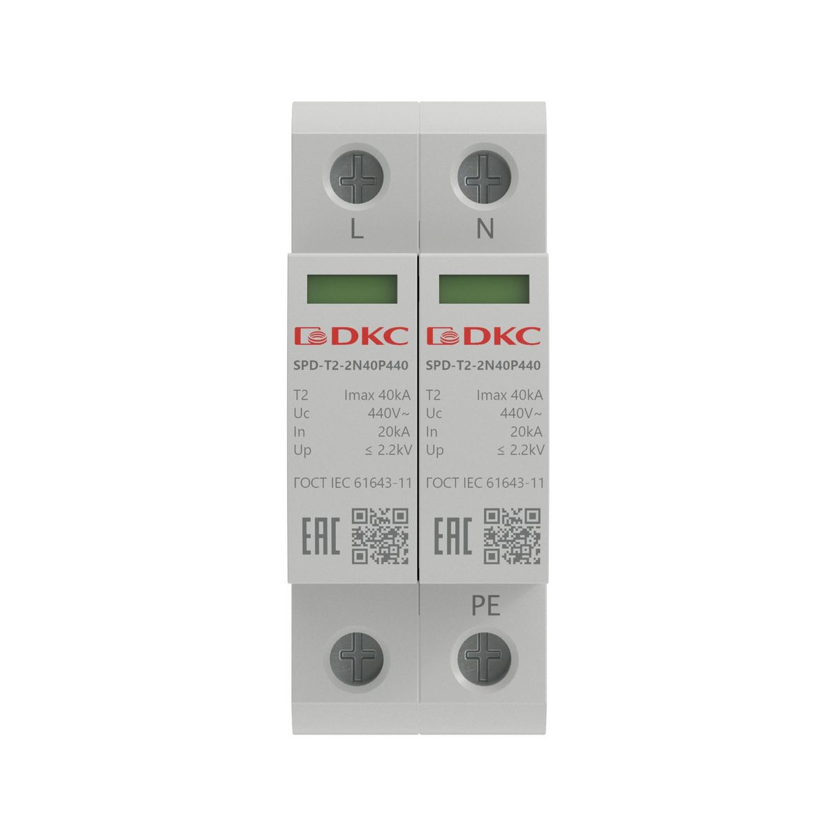 Устройство защиты УЗИП  SPD-T2-2N40P440