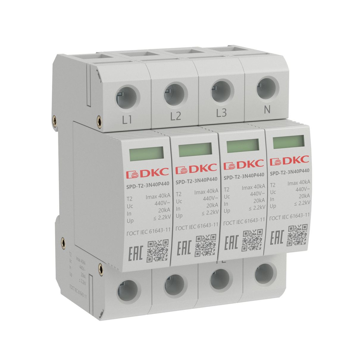 Устройство защиты УЗИП  SPD-T2-3N40P440