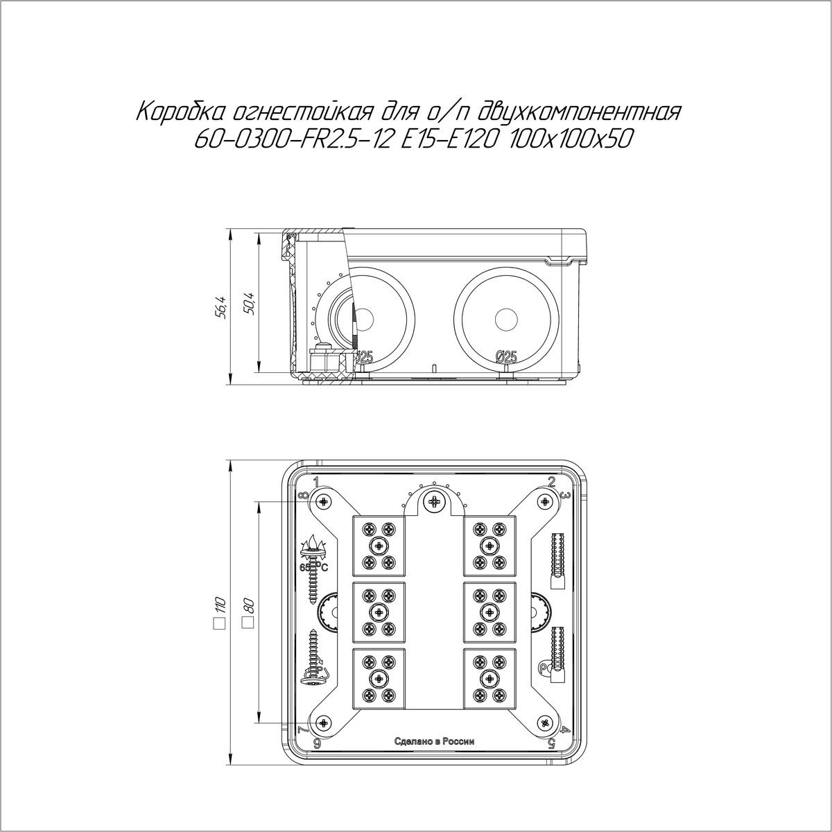 Коробка распределительная  60-0300-FR2.5-12
