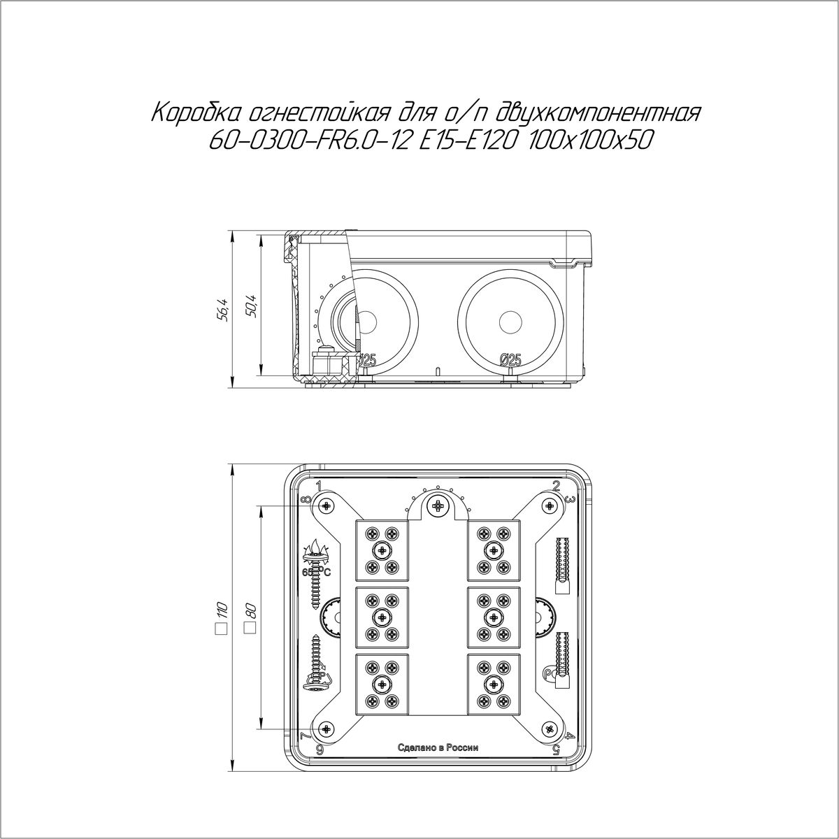 Коробка монтажная  60-0300-FR6.0-12