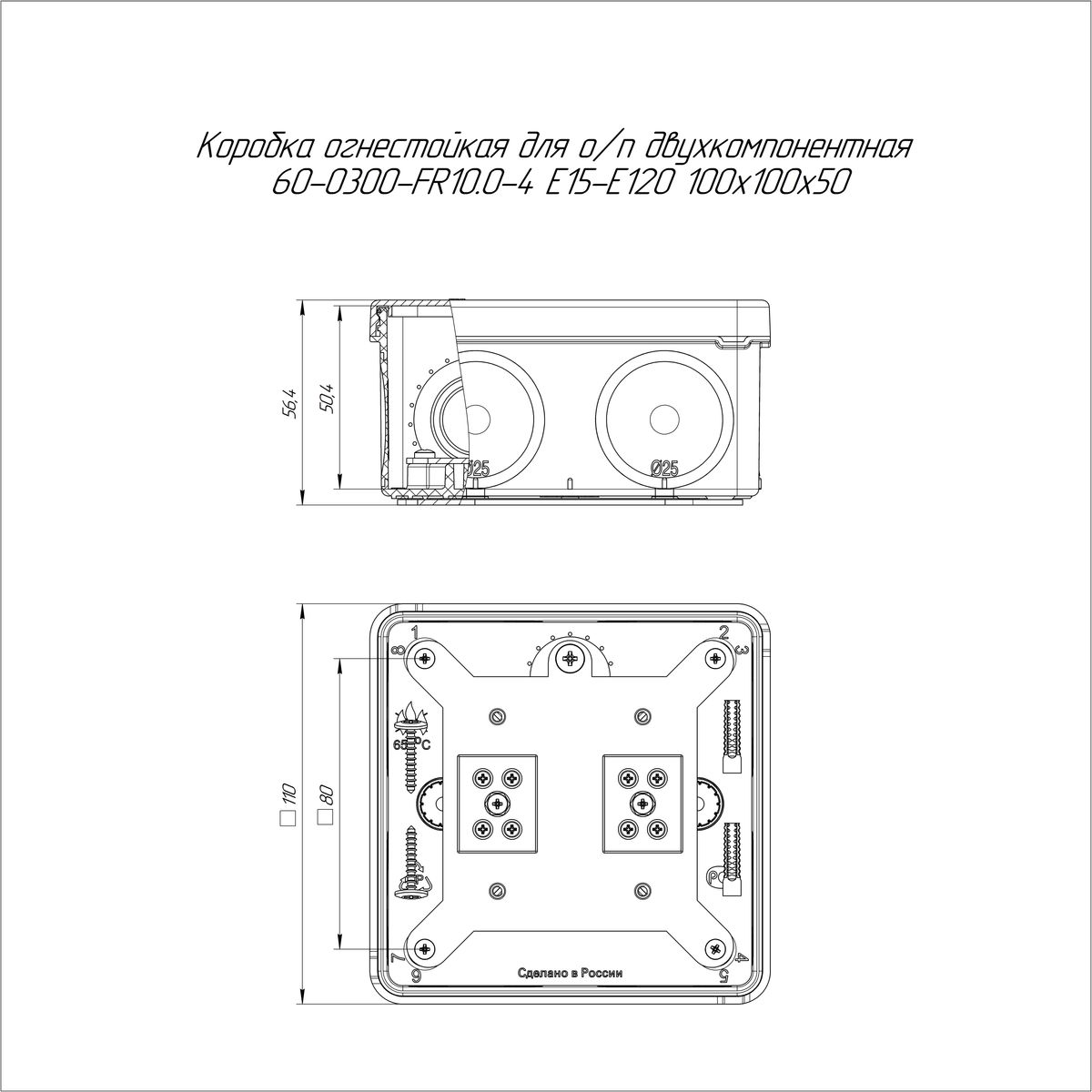 Коробка распределительная  60-0300-FR10.0-4