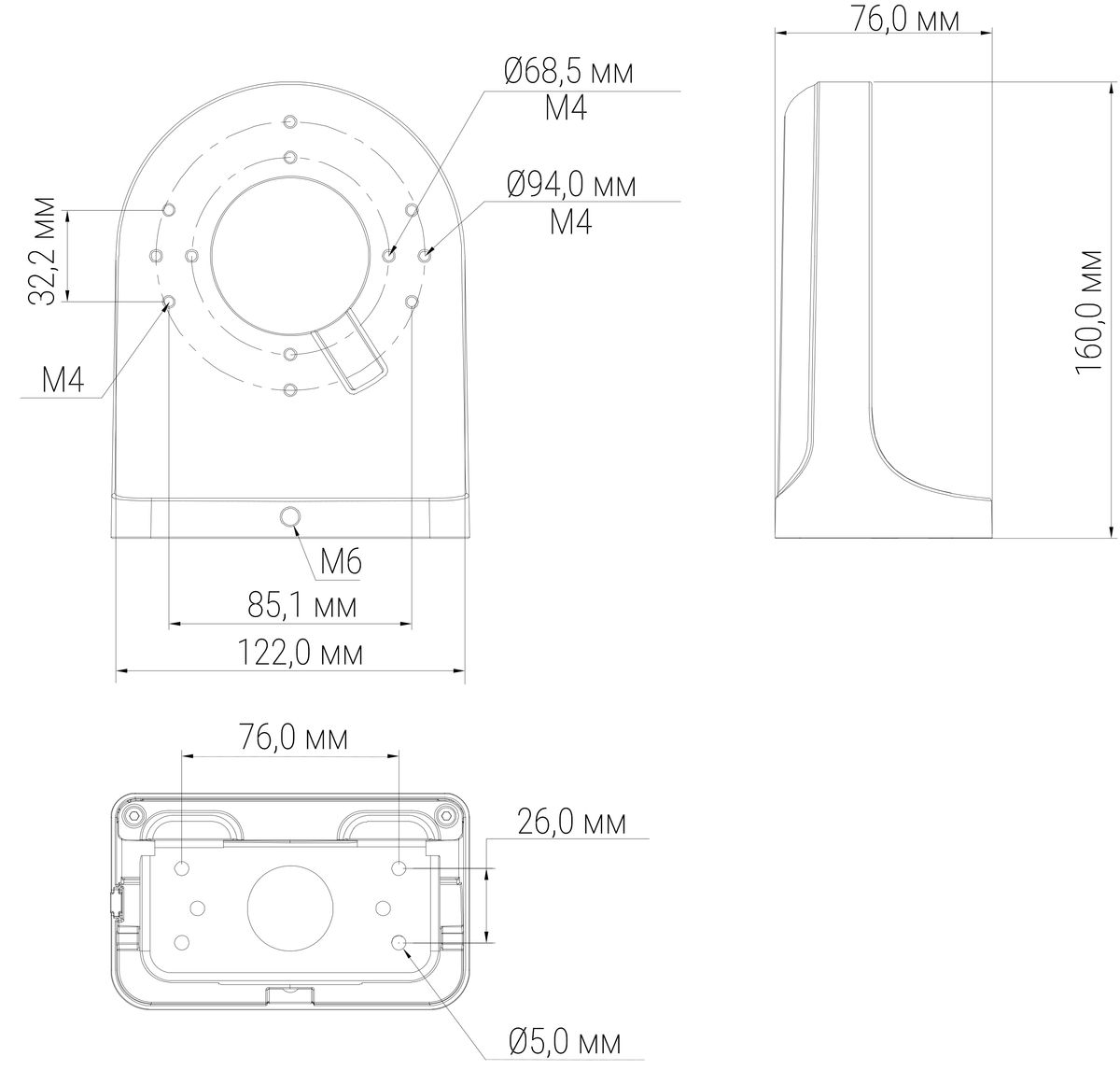 Кронштейн видеокамеры BOLID BR-105 856-136-761