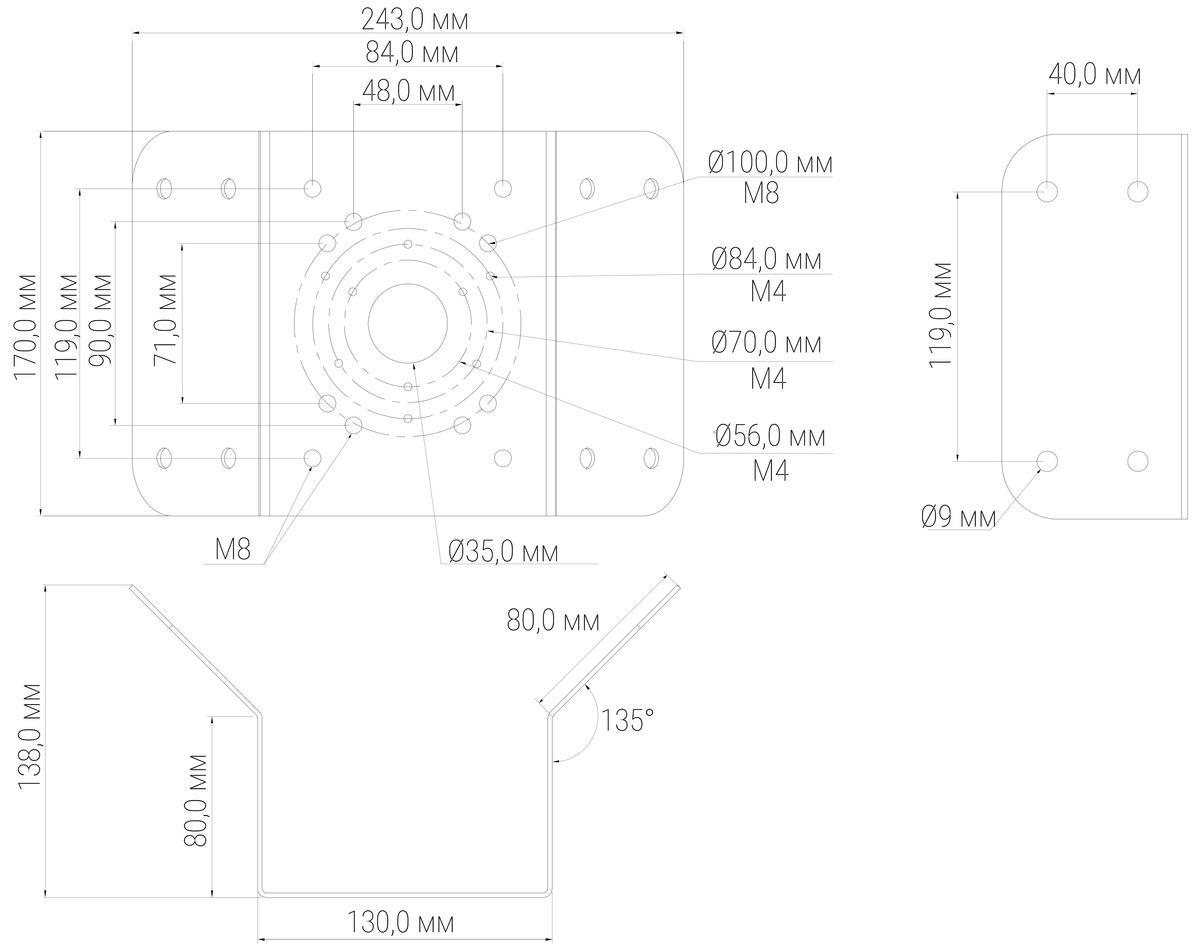 Кронштейн видеокамеры BOLID BR-102 856-135-721