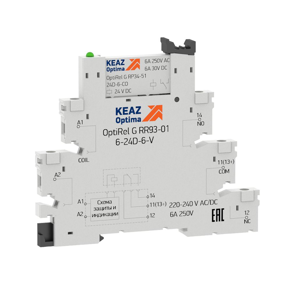 Реле промежуточное OptiRel G RM38-51-24U-6-V-CO-S 280981