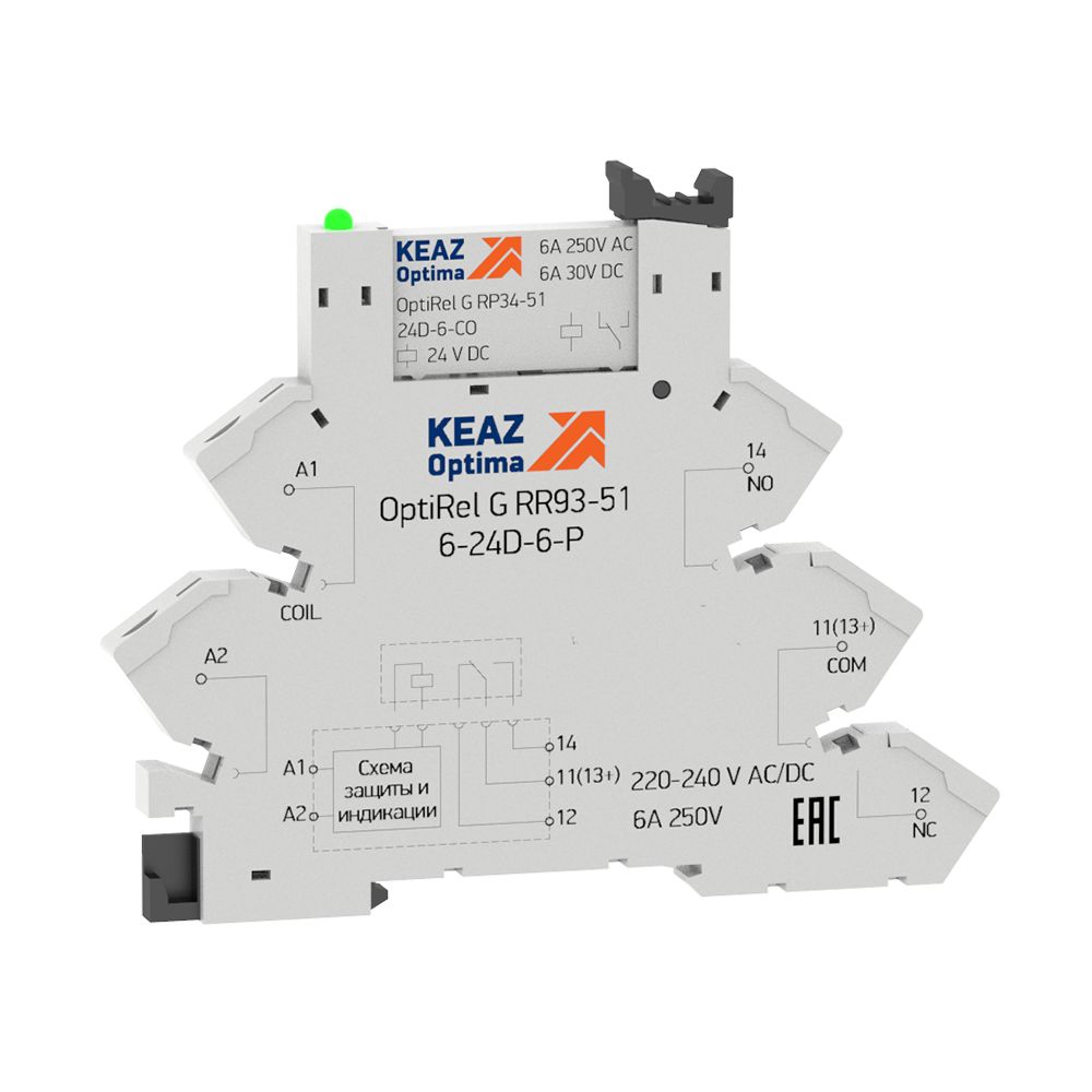 Реле промежуточное OptiRel G RM38-61-12U-6-P-CO 280991