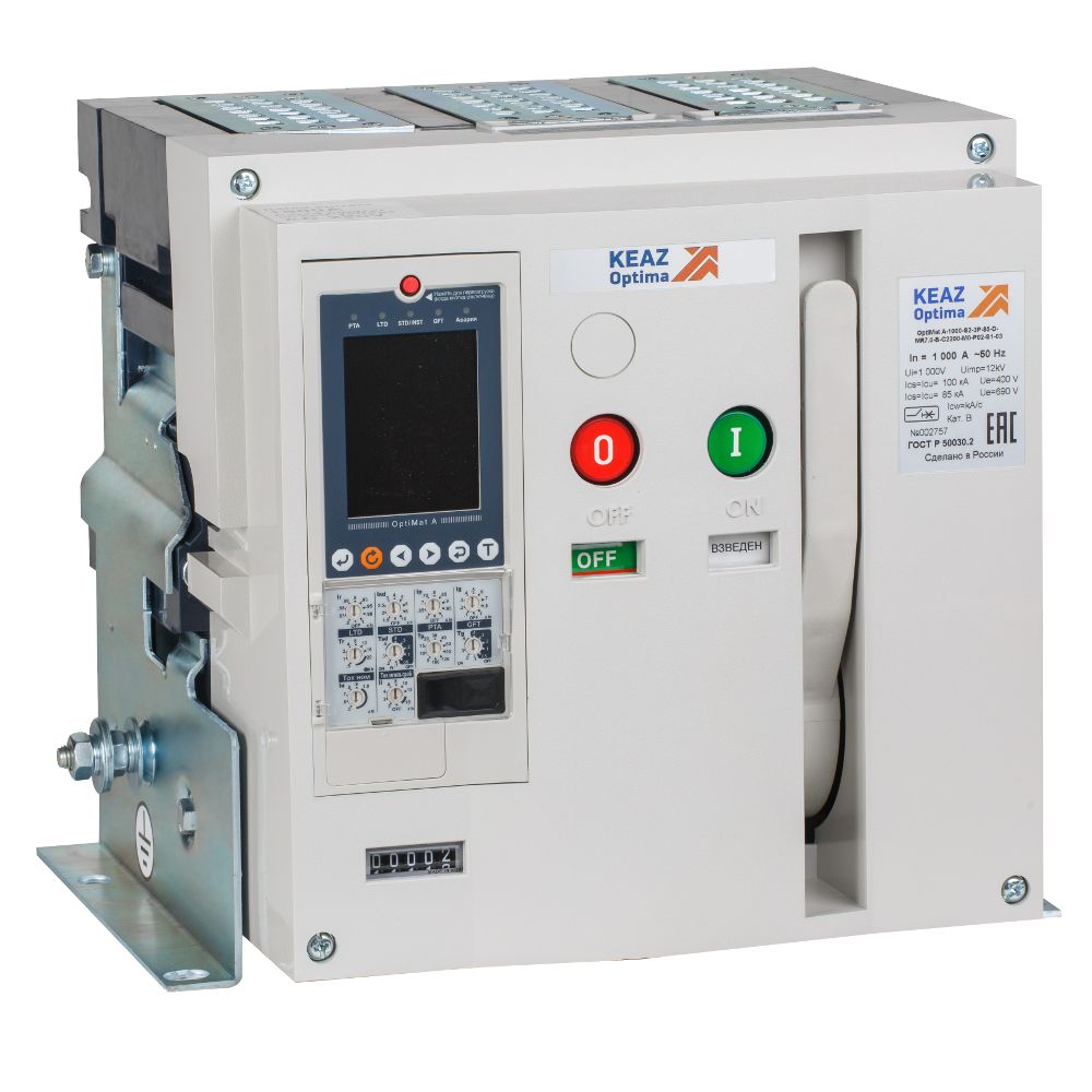 Выключатель автоматический OptiMat A-630-S2-3P-65-MP-MR8.1-C2200-M2-P04-S1-06 340794