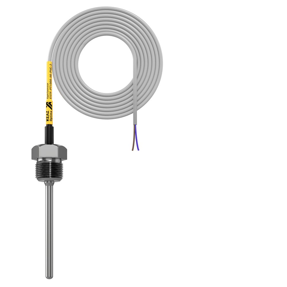 Датчик температуры OptiSensor ESTF-PT1000-80-PVC-2 286496