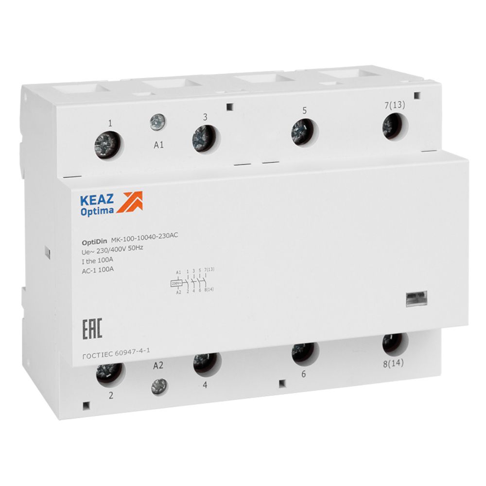 Контактор модульный OptiDin MK-100-8040-110AC 321244