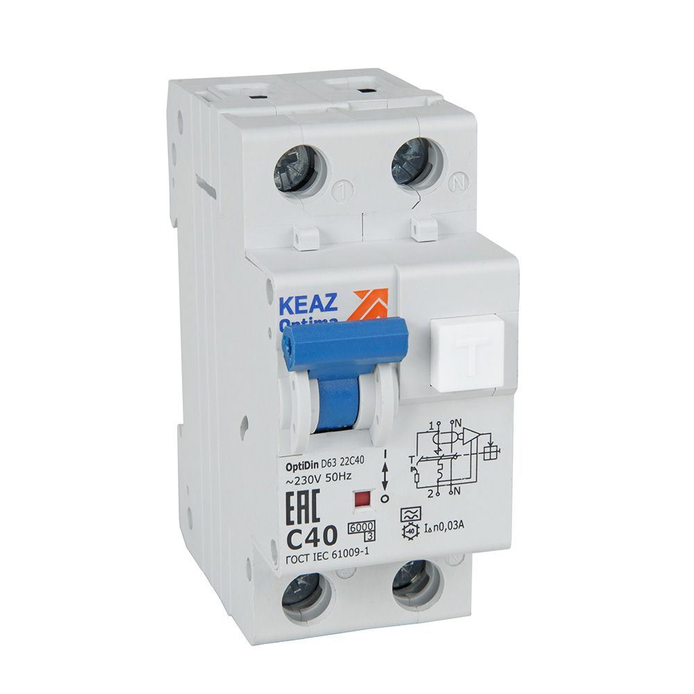 Выключатель автоматический дифференциальный OptiDin D63-21C40-A-У3-RR 364638