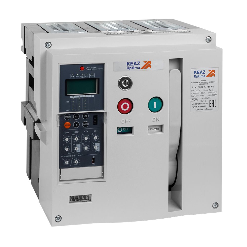 Выключатель автоматический OptiMat A-630-S2-3P-65-MP-MR8.0-C2200-M2-P04-S1-06 340762