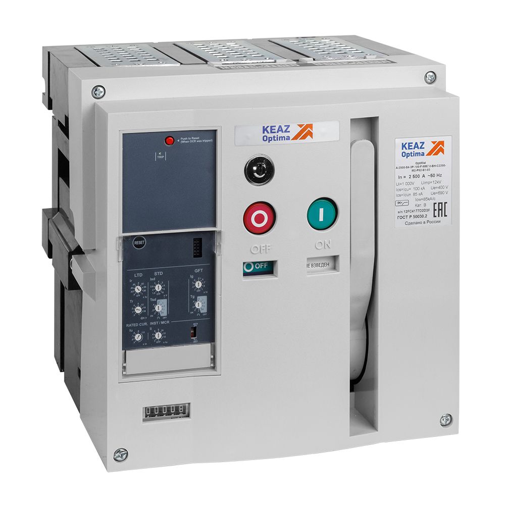 Выключатель автоматический OptiMat A-1250-S2-3P-85-MP-MR7.0-C2200-M2-P04-S1-06 340882