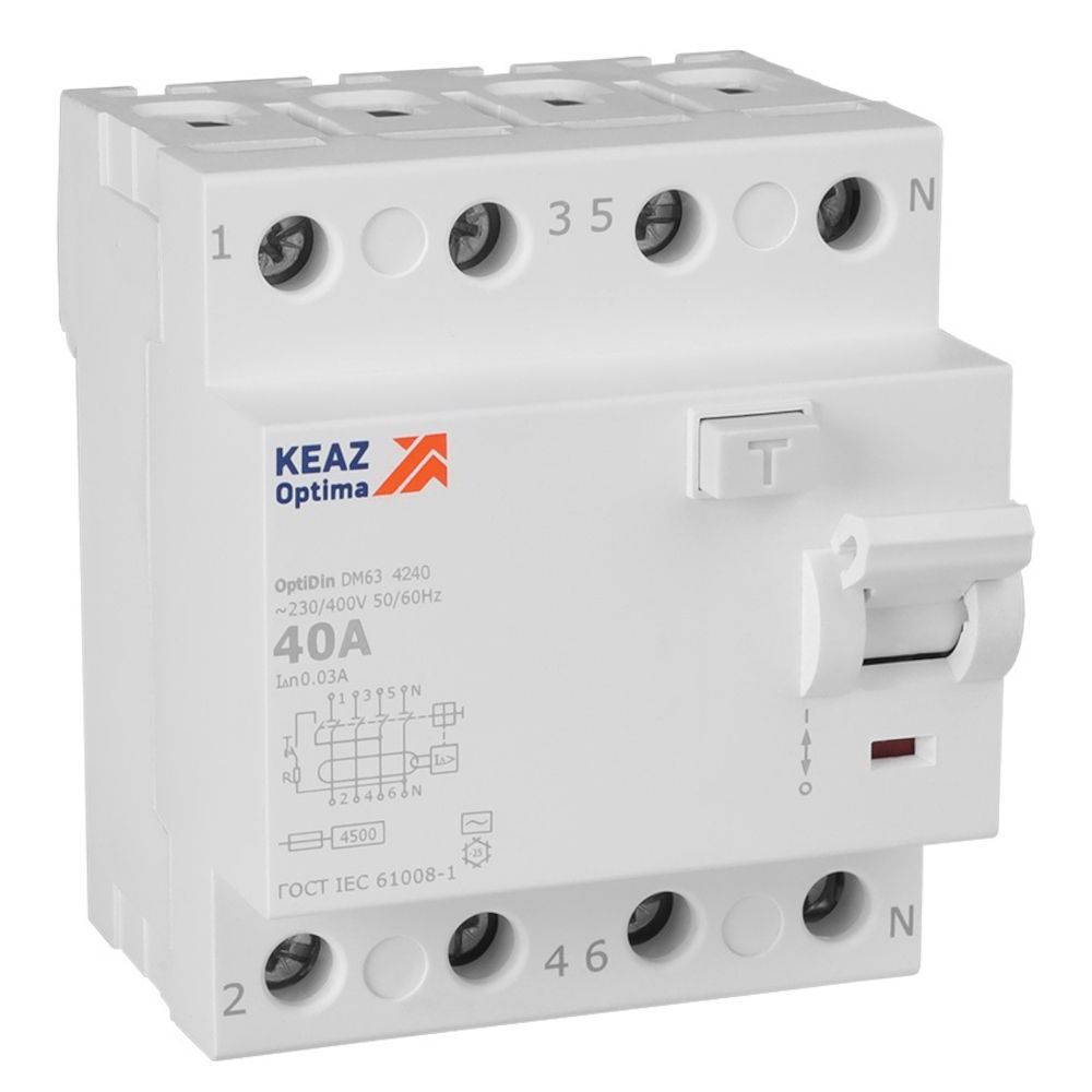 Устройство защитного отключения OptiDin DM63-4240-AC-4,5-УХЛ4 343892