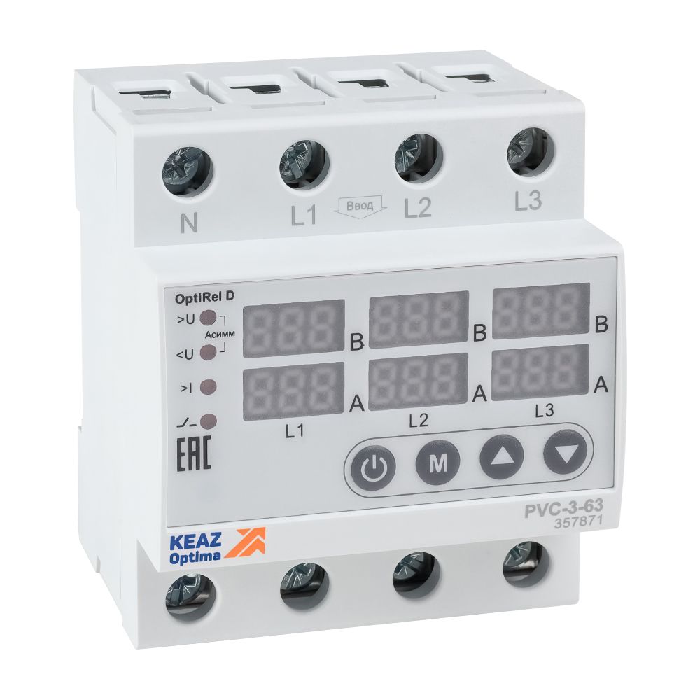 Реле напряжения OptiRel D PVC-3-63 357871