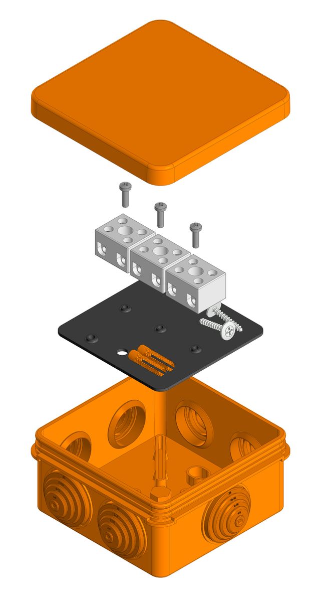 Коробка монтажная  40-0210-FR2.5-6-E60