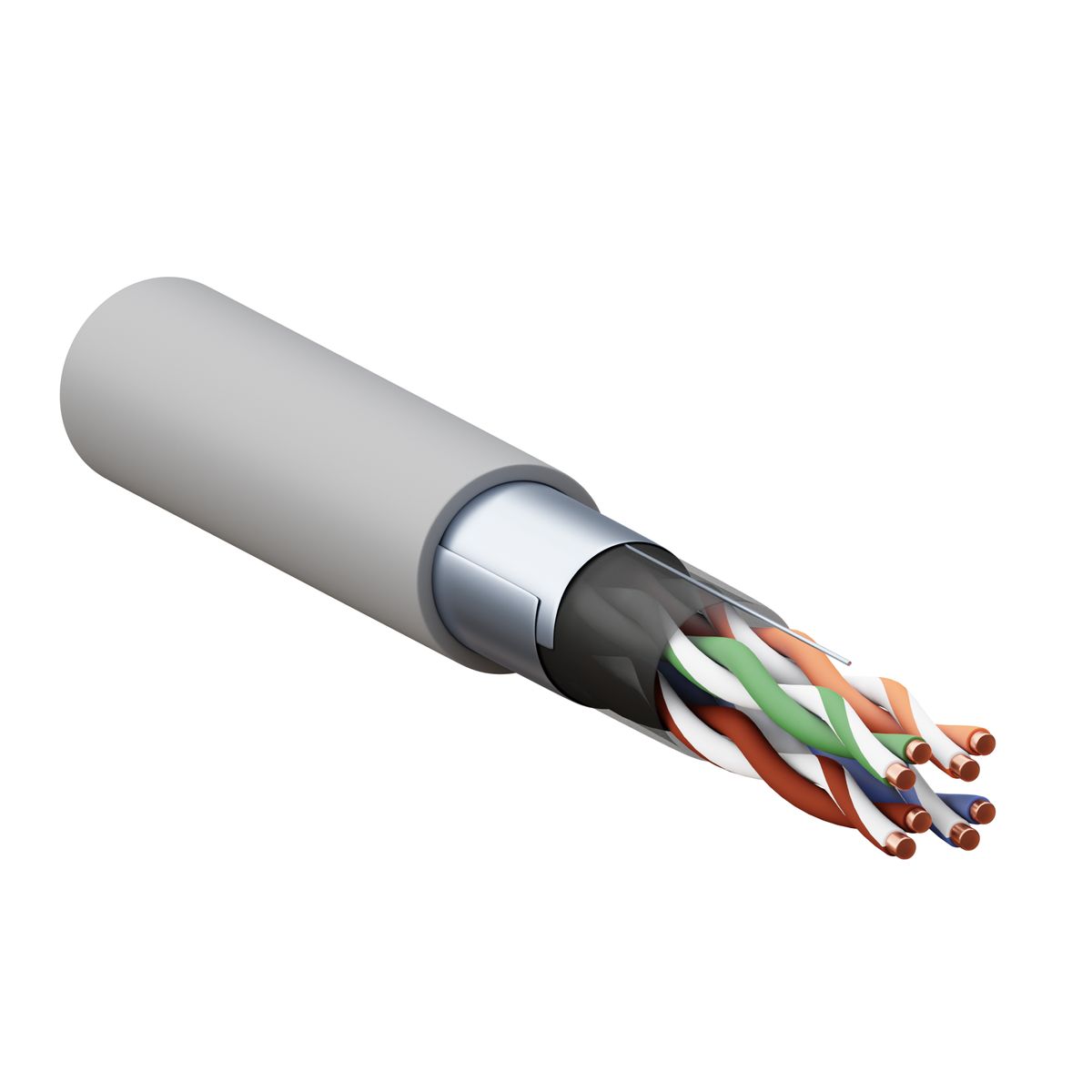 Кабель витая пара  TRC-5EFTP-04PVC-GY-IN3