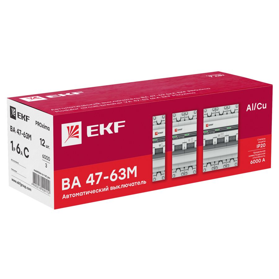 Выключатель автоматический  mcb4763m-6-3-2D-pro