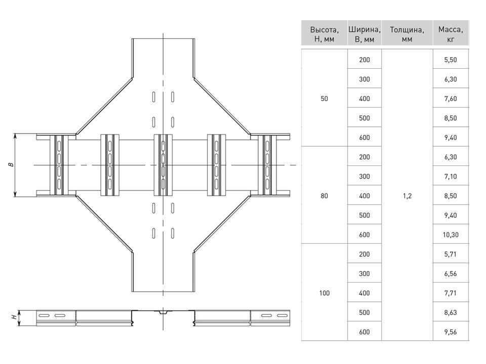 Ответвитель лотка  xlt80300