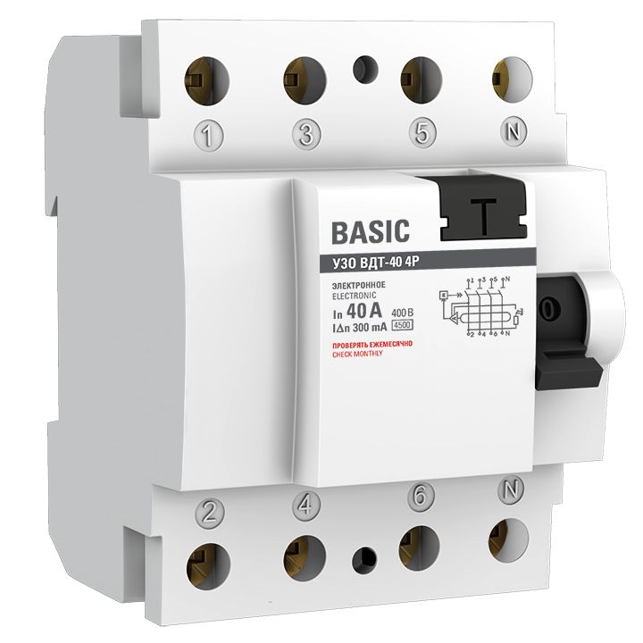 Устройство защитного отключения  elcb-4-40-300e-sim
