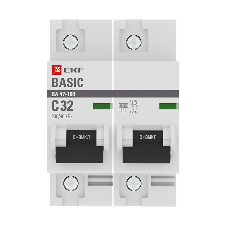 Выключатель автоматический  mcb47100-2-32C-bas