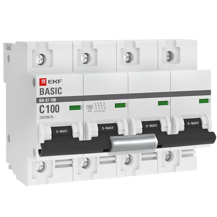 Выключатель автоматический  mcb47100-4-100C-bas