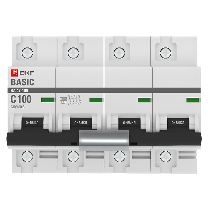Выключатель автоматический  mcb47100-4-100C-bas