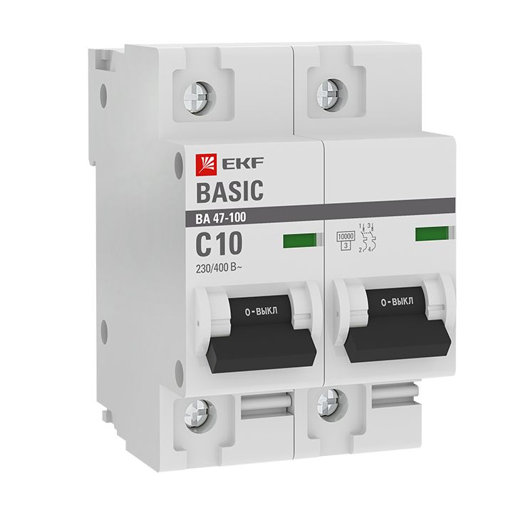 Выключатель автоматический  mcb47100-2-10C-bas